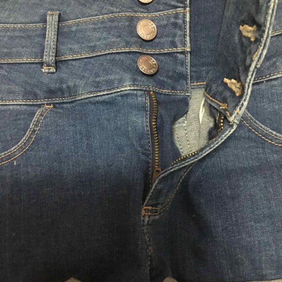 Brand New Garage Ultra High Waisted Denim Blue Jean Shorts - Picture 6 of 6